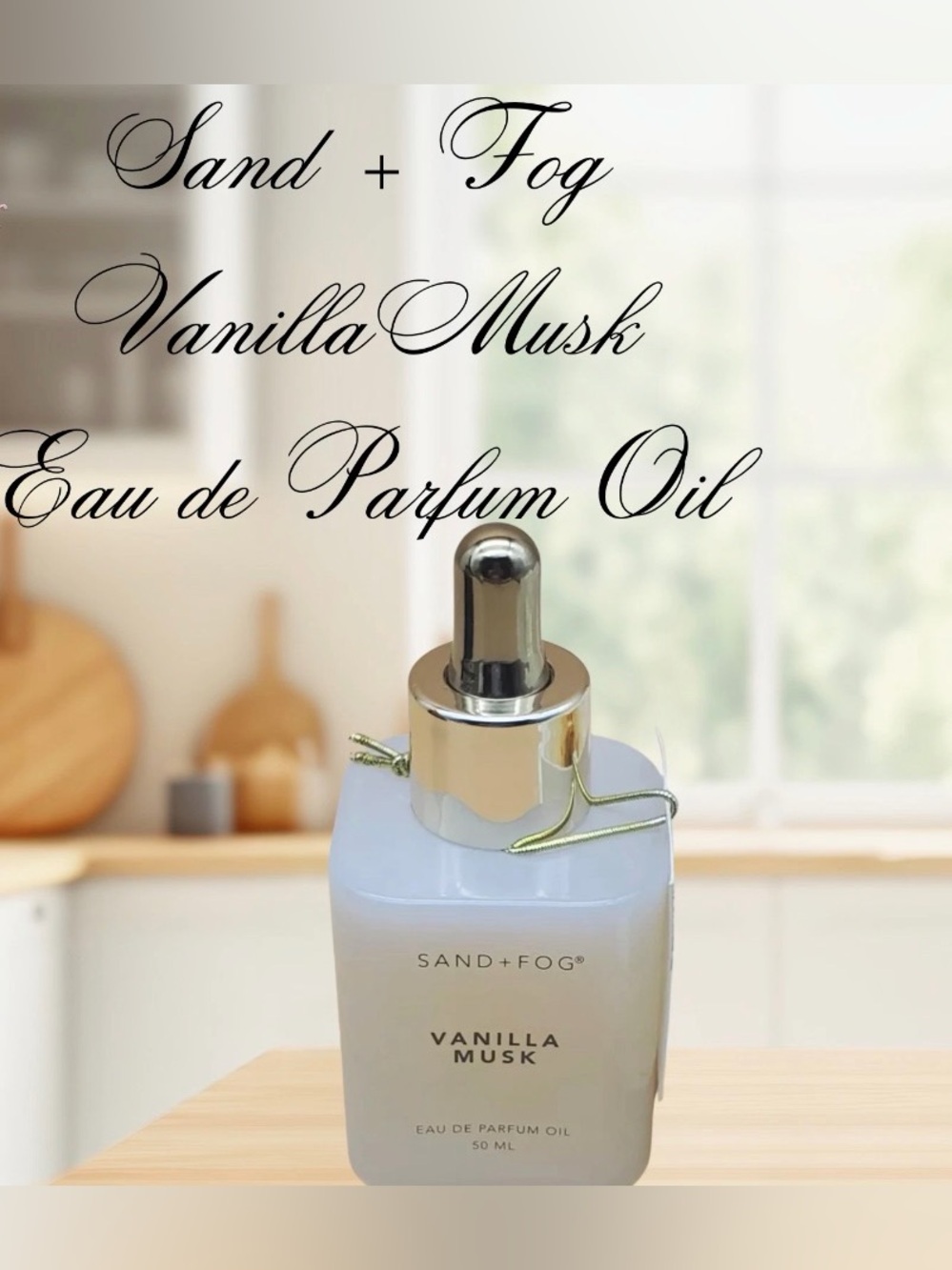 Sand + Fog Vanilla Musk Body Oil — Cream Bottle